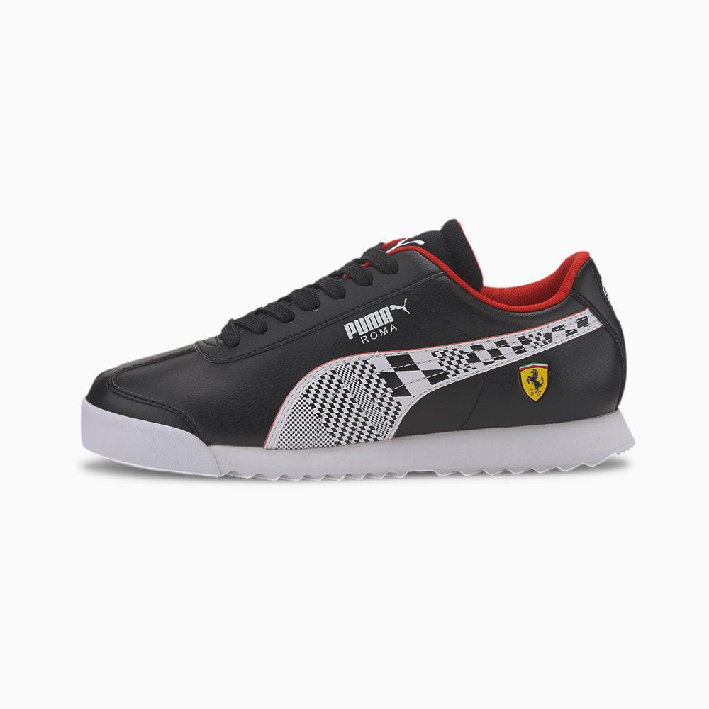 Puma Scuderia Ferrari Roma Lány Sportcipő - Fekete/Fehér ( Hungary - QSTHI2938 )